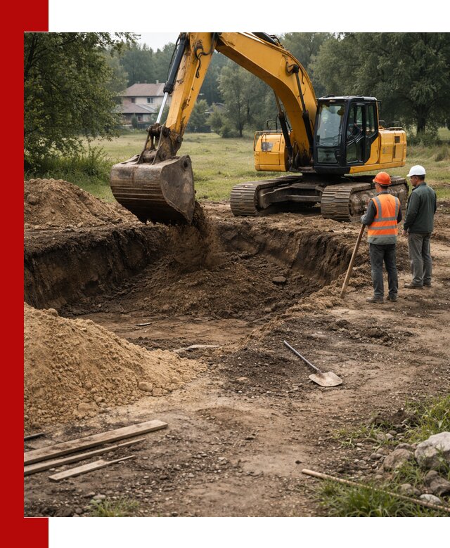 Рытье котлована под фундамент в Северодвинске (быстро и недорого)