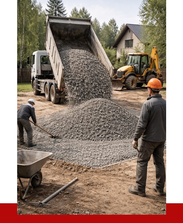 Отсыпка участка щебнем в Северодвинске от 6579 р. ПРОНЕРУДСвр