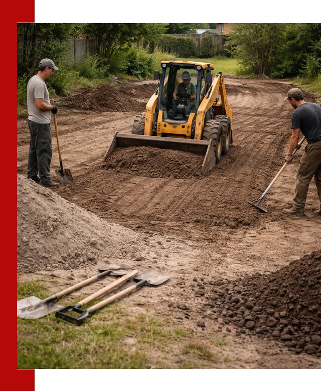 Планировка участка грунтом с вывозом и доставкой в Северодвинске