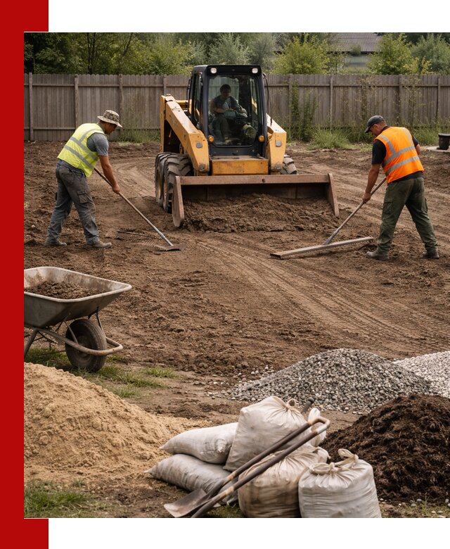 Выравнивание участка под строительство и благоустройство в Северодвинске