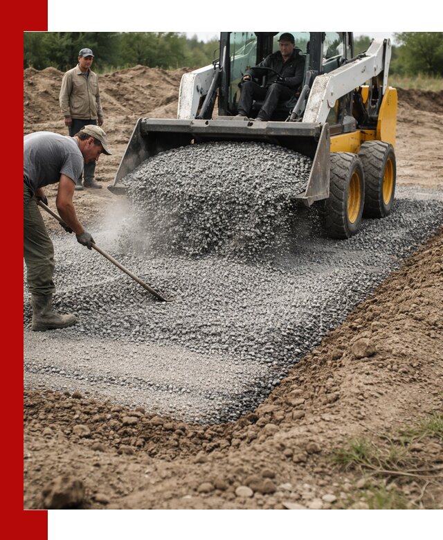 Устройство щебеночной подушки в Северодвинске для дорог и фундаментов
