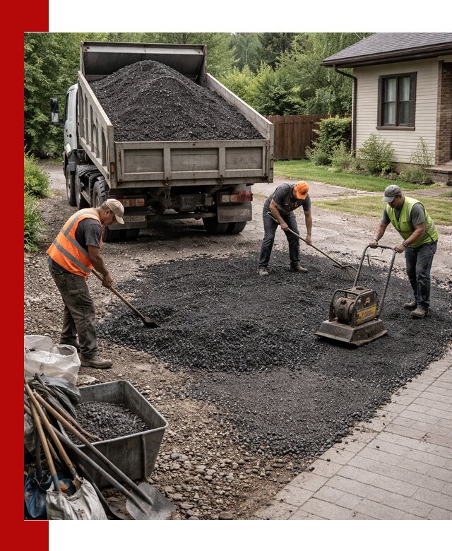 Асфальтовая крошка для двора с доставкой в Северодвинске